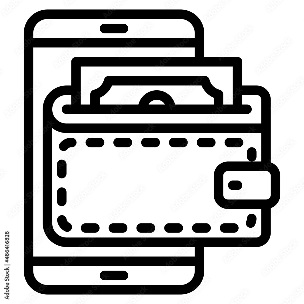 mobile outline style icon