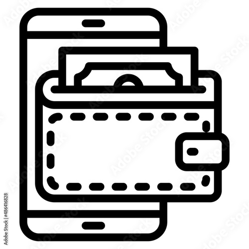 mobile outline style icon