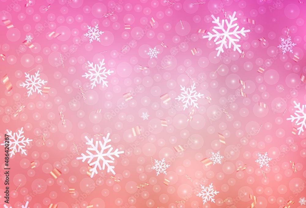 Light Pink vector pattern in Christmas style. Light Pink vector pattern in Christmas style.