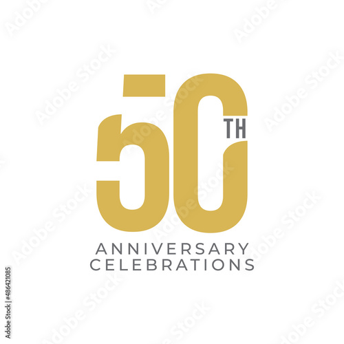 50 Th Anniversary Celebration Vector Template Design Illustration