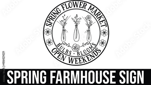 spring farmhouse sign design 