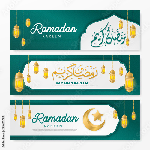 ramadan kareem background template with arabian pattern and islamic mosque frame use for iftar party celebration and social media banner