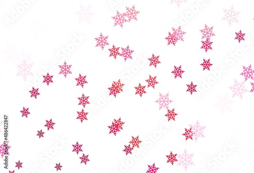 Light Purple vector pattern with christmas snowflakes, stars.