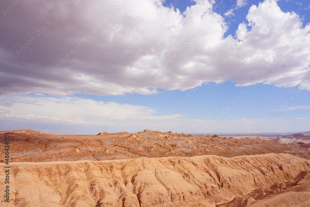 Naklejka premium チリにあるアタカマ砂漠の月の谷