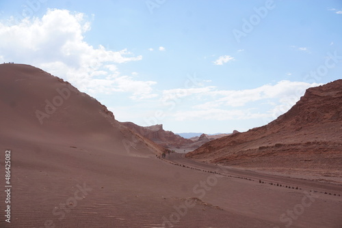 チリのアタカマ砂漠の月の谷