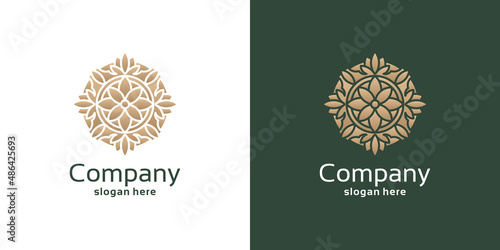 Feminine beauty flower logo design