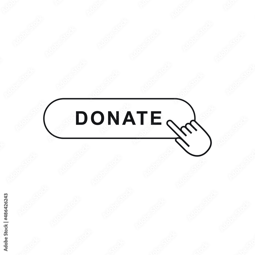 Donate button icon design vector illustration Donate button icon design vector illustration