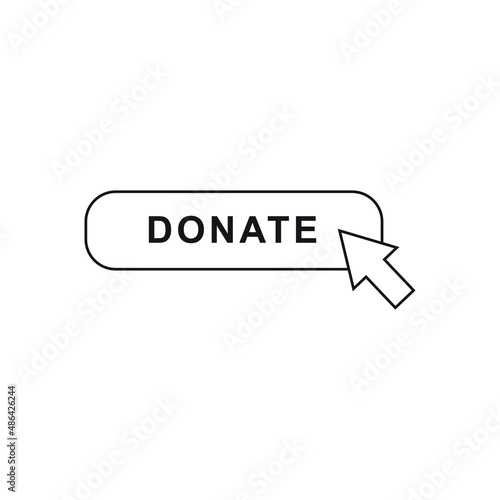 Donate button icon design vector illustration