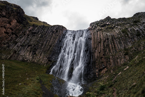 Mountains. Caucasus. Kabardino Balkaria. Elbrus region .Waterfall Terskol