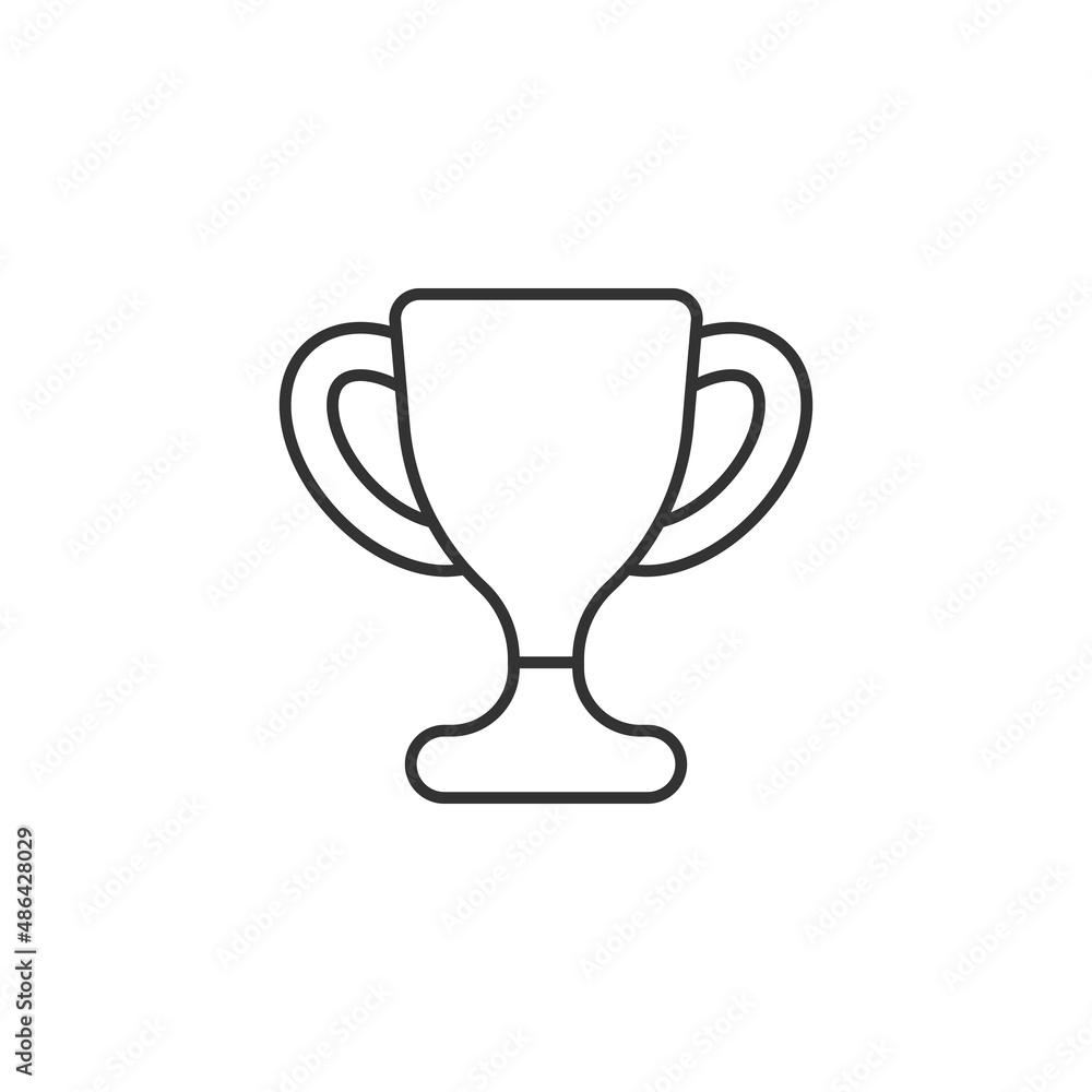 Trophy cup icon in flat style. Goblet prize vector illustration on isolated background. Award sign business concept. Trophy cup icon in flat style. Goblet prize vector illustration on isolated background. Award sign business concept.