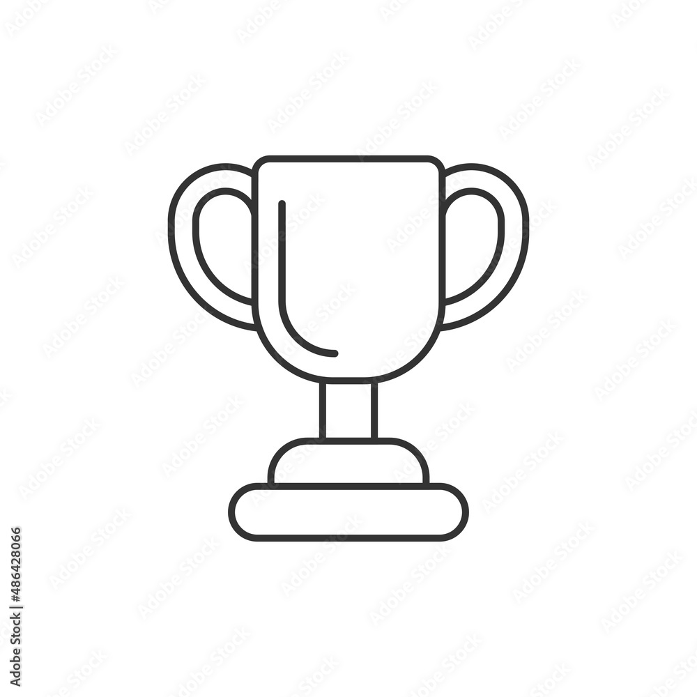 Trophy cup icon in flat style. Goblet prize vector illustration on isolated background. Award sign business concept. Trophy cup icon in flat style. Goblet prize vector illustration on isolated background. Award sign business concept.