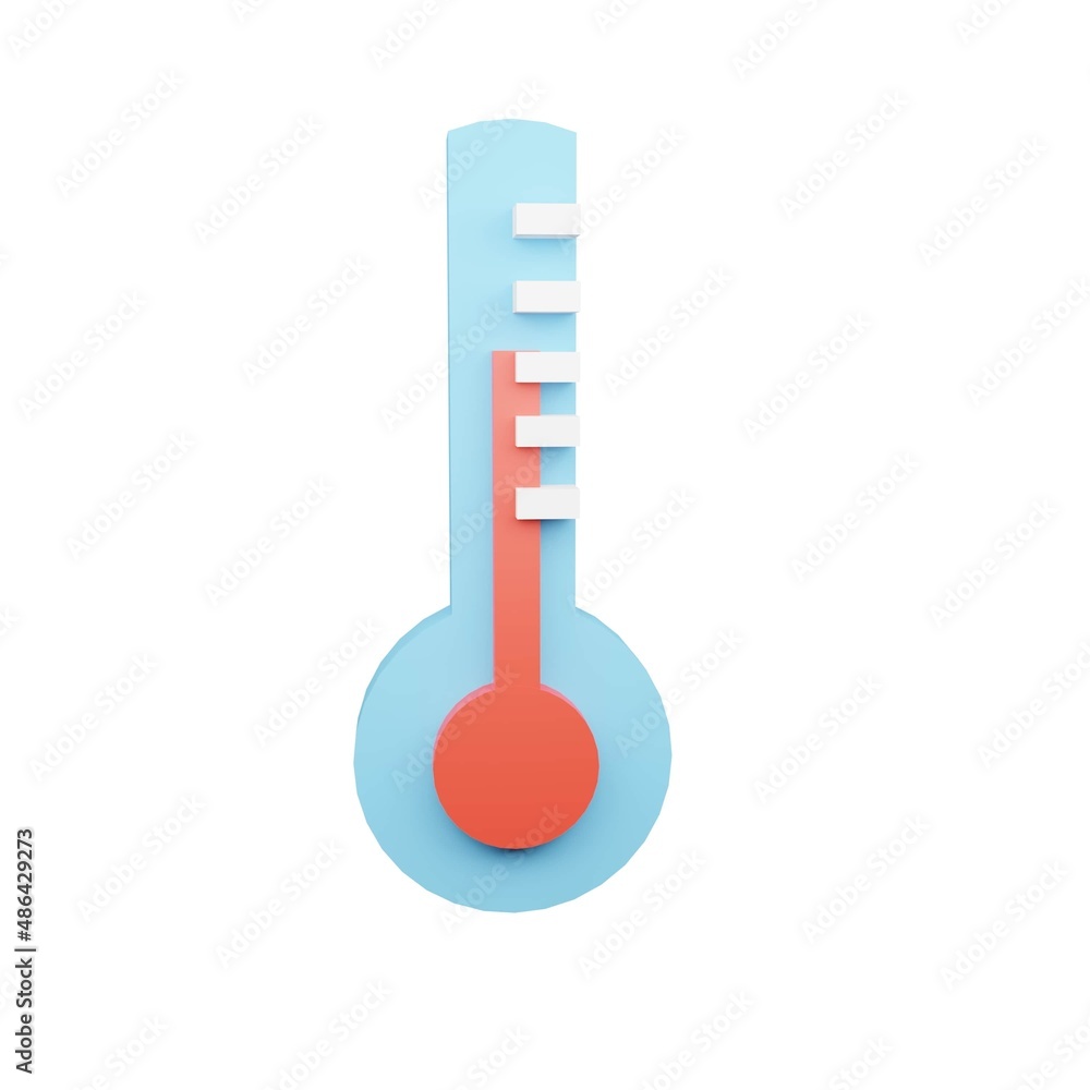 3d render thermometer icon 3d render thermometer icon