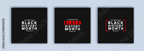 Black history month celebrate modern vector illustration design graphic Holiday concept banners for social media, cards, posters and postcard