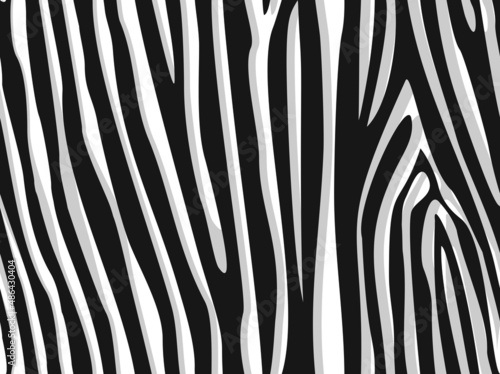 Seamless zebra skin pattern. Abstract background of dark stripes on a light background. Print on fabric  on textiles. Vector illustration