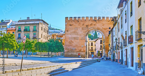 Triunfo Square and Elvira Gate, Granada, Spain photo