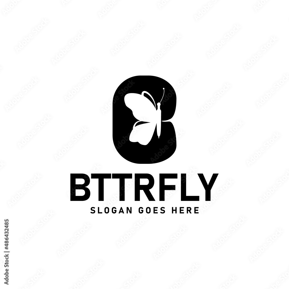 Butterfly logo design template concept