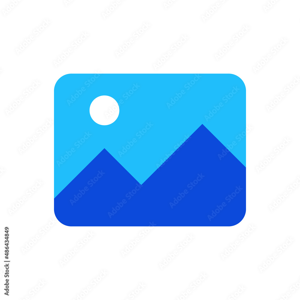 Image photo icon vector graphic illustration in blue Image photo icon vector graphic illustration in blue