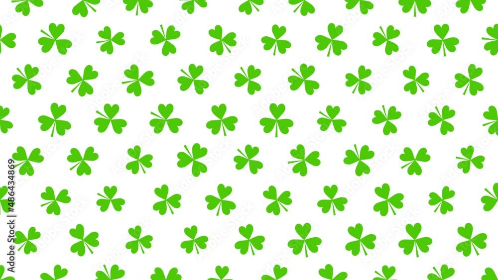 Green Saint Patrick shamrocks pattern, national Ireland holidays style background Green Saint Patrick shamrocks pattern, national Ireland holidays style background