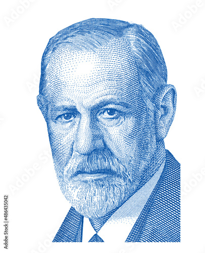 Konstfotografi Sigmund Freud Portrait from Austria schilling Banknote