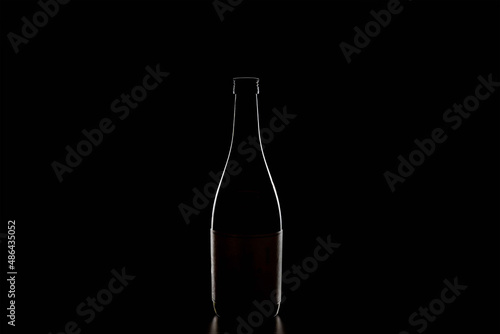 ボトルの光の輪郭