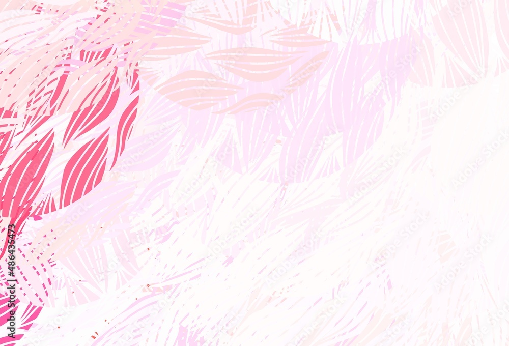 Fototapeta premium Light Pink vector background with abstract shapes.