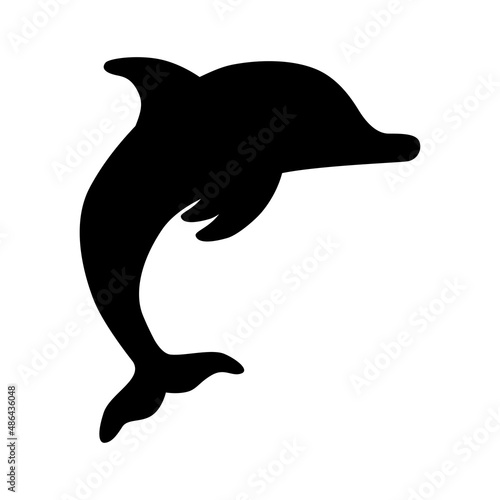 Wallpaper Mural Dolphin icon. A marine mammal is a warm-blooded animal. Dolphin in cartoon style. Vector illustration isolated on a white background for design and web. Torontodigital.ca