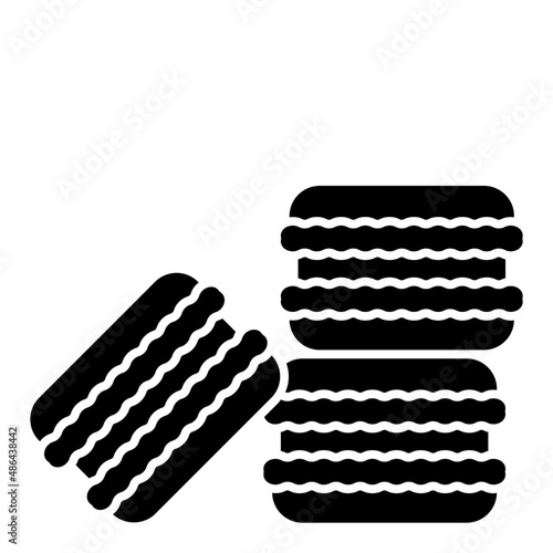 macaron glyph icon