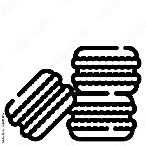macaron line icon
