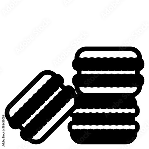 macaron glyph icon