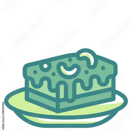 brownie blue line icon