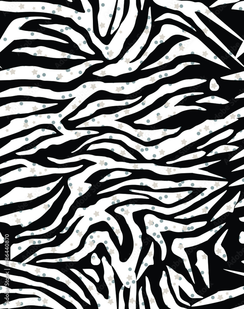 Trendy Tiger Zebra Stripes With Stars Dots Seamless Abstract Vector Pattern Stylish Colors Perfect for Allover Elegant Concept Trendy Tiger Zebra Stripes With Stars Dots Seamless Abstract Vector Pattern Stylish Colors Perfect for Allover Elegant Concept