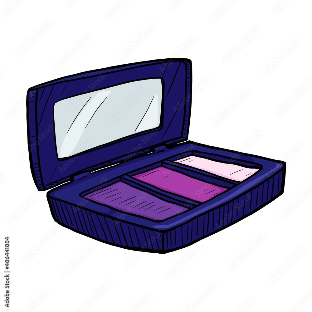 eye shadow palette vector illustration on white background