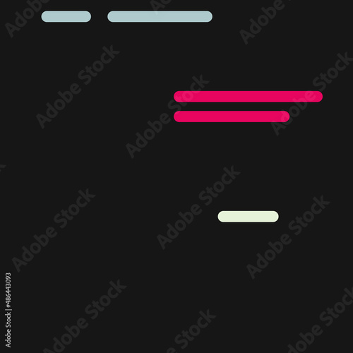 Code on screen vector illustration, flat cartoon coding lines simulation