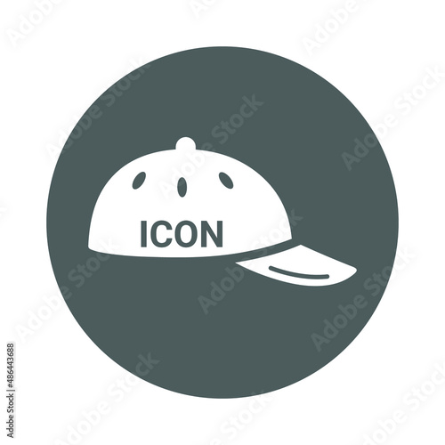 Cap, fashion, sports icon. Gray vector sketch.65