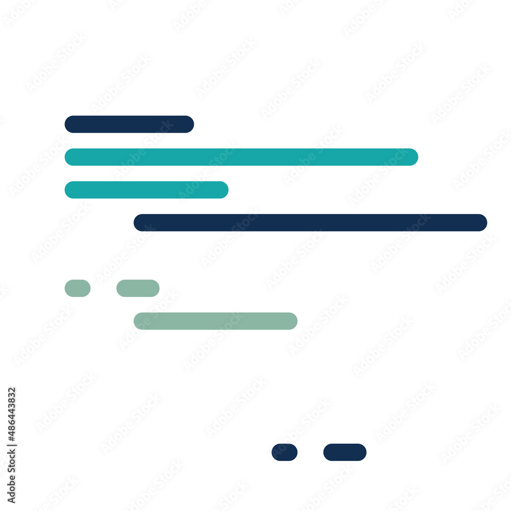 Code on screen vector illustration, flat cartoon coding lines simulation Code on screen vector illustration, flat cartoon coding lines simulation