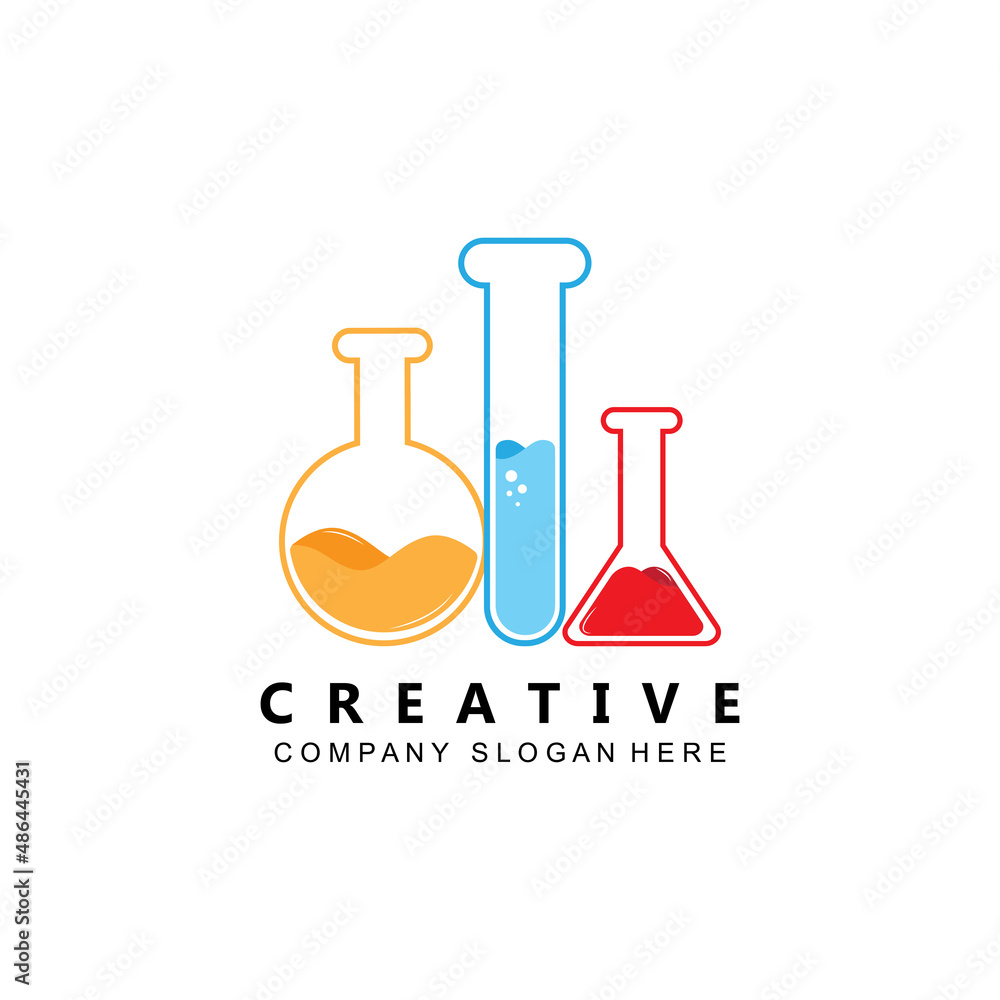 Health Medical Lab logo trial lab bottle design Health Medical Lab logo trial lab bottle design
