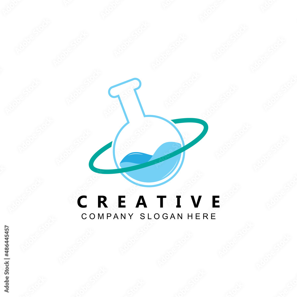 Health Medical Lab logo trial lab bottle design