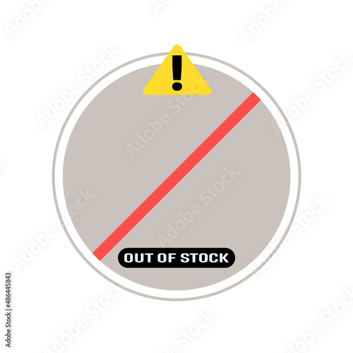 OUT OF STOCK の文字が入った在庫切れ・入荷未定のPOPなどに使える素材 - 斜線入り