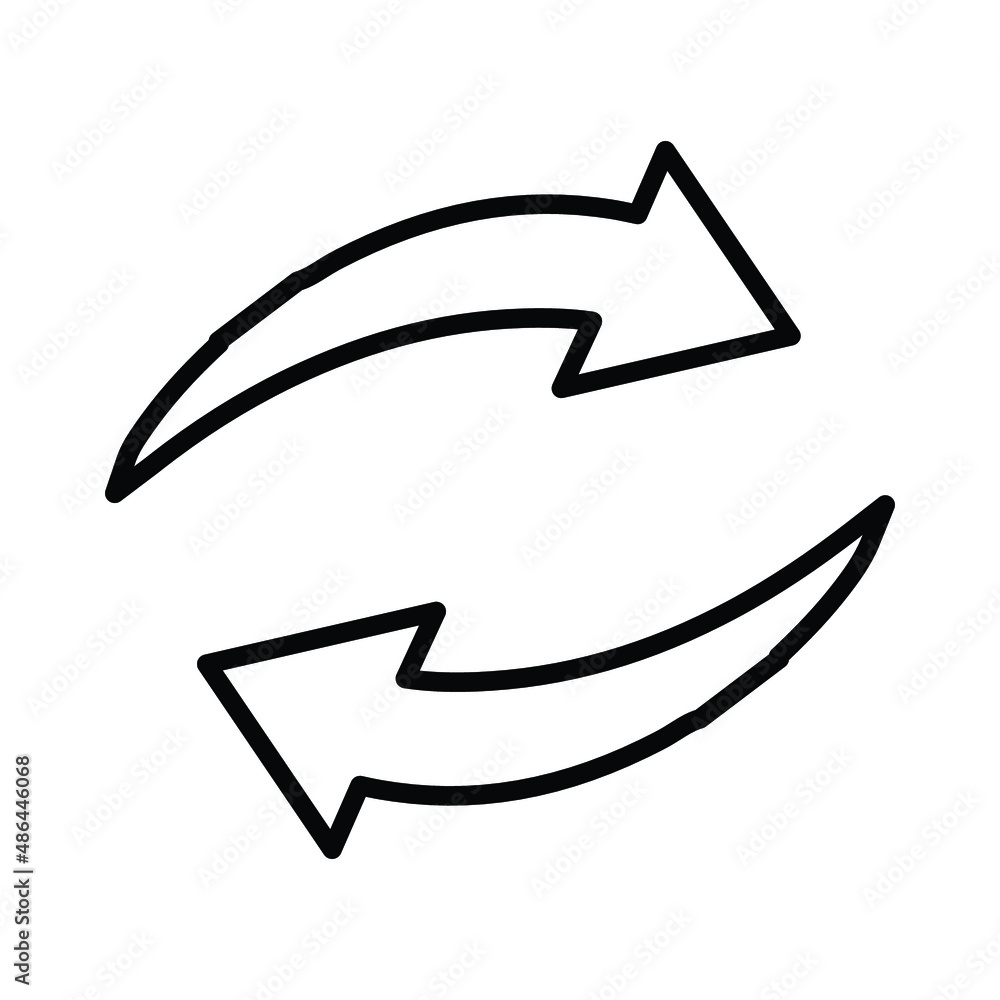 Direction, arrow outline icon. Line vector design.65 Direction, arrow outline icon. Line vector design.65