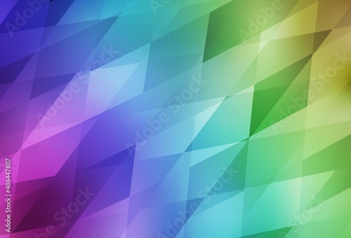 Fototapeta Naklejka Na Ścianę i Meble -  Light Multicolor vector backdrop with rhombus.