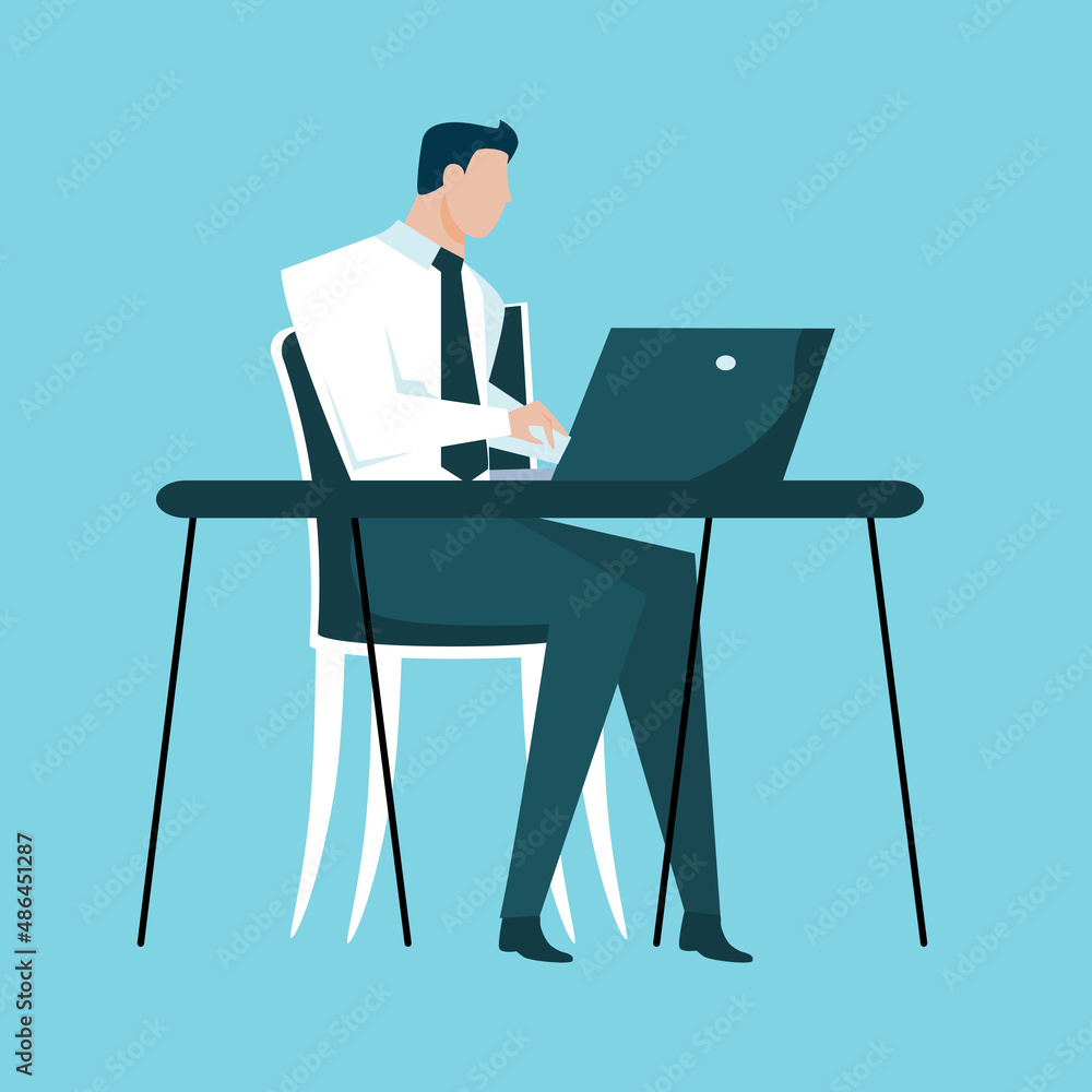 businessman working on laptop businessman working on laptop