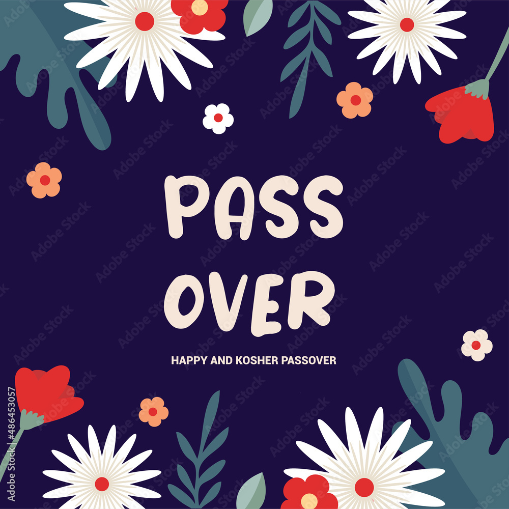 Vetor de Pesah celebration concept, jewish Passover holiday. Matzah ...