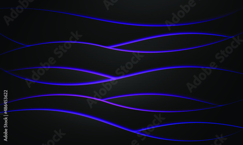 Abstract curved background with purple glow color, vector illustration