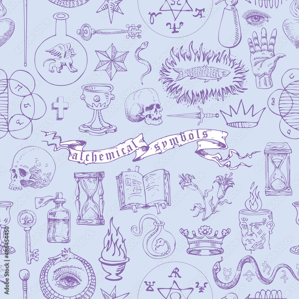vector image of a seamless texture for printing on fabric and paper in the form of an alchemical formula with encrypted symbols in the style of medieval old graphic manuscripts text lorem ipsum vector image of a seamless texture for printing on fabric and paper in the form of an alchemical formula with encrypted symbols in the style of medieval old graphic manuscripts text lorem ipsum