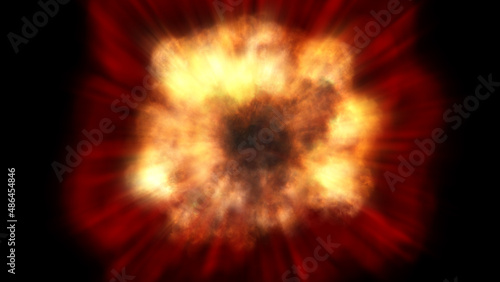 fire flame explosion in space