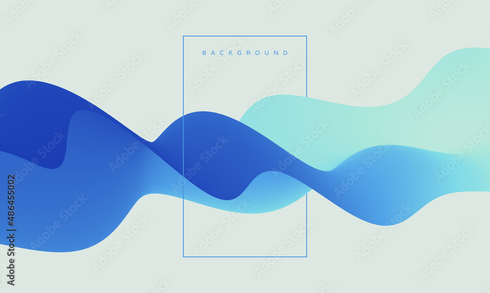 3D abstract wavy background with modern gradient colors. Motion sound wave. Vector illustration for banner, flyer, brochure, booklet, presentation or websites design. - obrazy, fototapety, plakaty 