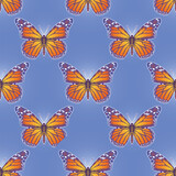 vector image of a seamless texture for printing on fabric and paper with butterflies