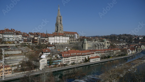 Swiss Town Bern Cathedral View City Center