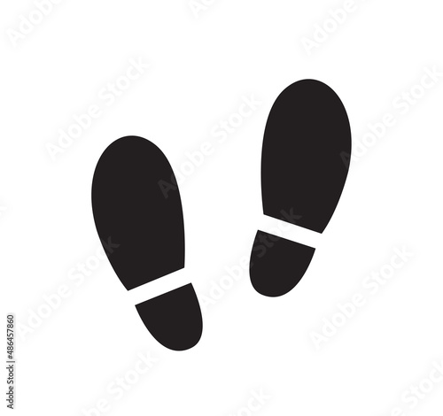 footprint foot icon vector illustration 