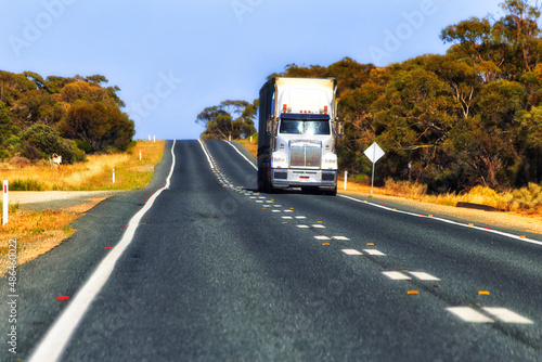 HWY Road train far incoming